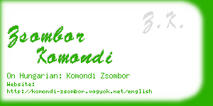 zsombor komondi business card